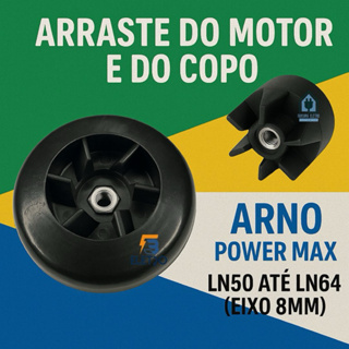 Arraste do Copo e Motor Liquidificador Arno Power Max LN51 LN54 LN55 LN60 ( DE EIXO 8mm ) em Oferta na Shopee