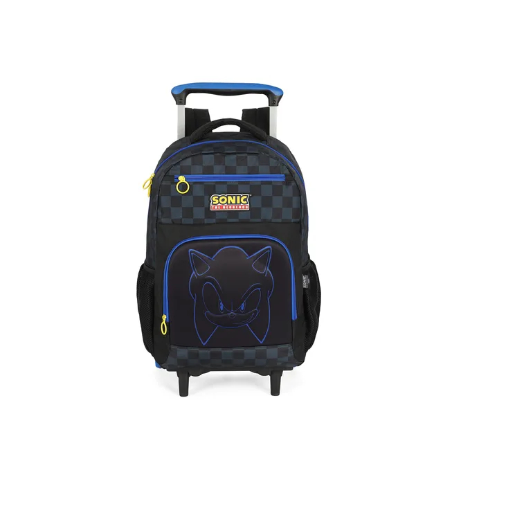 Mochila Escolar Sonic Original Rodinhas Triplas Haste Dupla Preto MC49852SO0600 Luxcel 2026 em Oferta na Shopee
