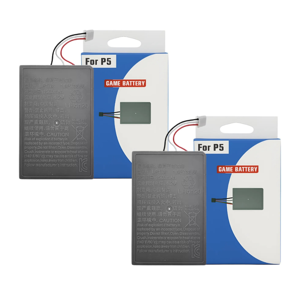 Kit 2 Baterias Recarregáveis 1560mAh para Controle Dualsense Ps5 Playstation 5