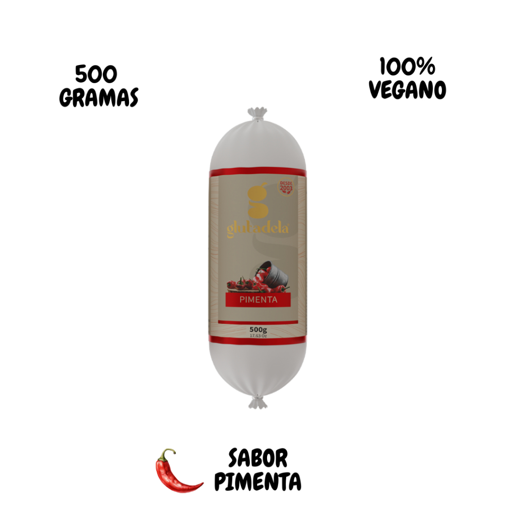 GLUTADELA MORTADELA 100% VEGANA AROMA PIMENTA 500 GRAMAS
