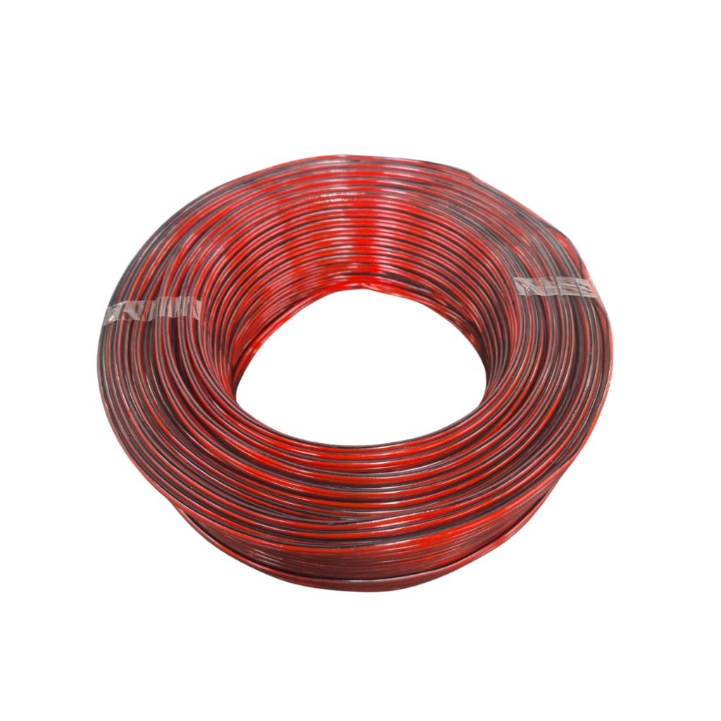Fio Cabo Som Automotivo Bicolor 2x0,75mm Preto e Vermelho Alto Falante 10m
