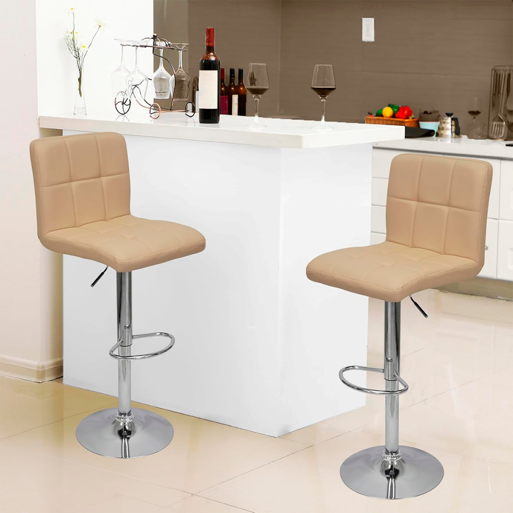 Kit 2 Banquetas Dublin Com Encosto Estofada Gomos Premium em Oferta na Shopee