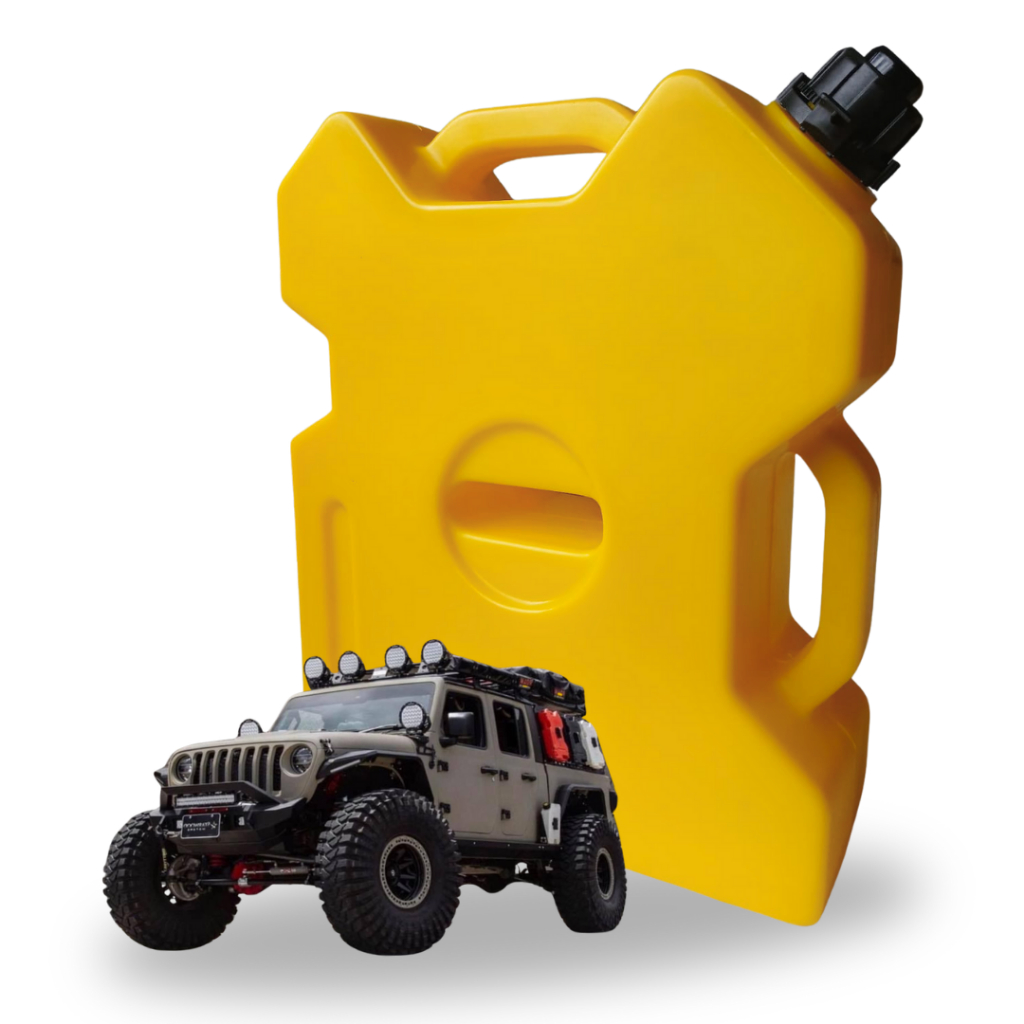Galão Plástico Combustível e Água 12L Motorhome Expedição Amarelo