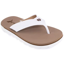 Chinelo Rider de Dedo RW Plus Confortável Original 12425 Bege e Branco