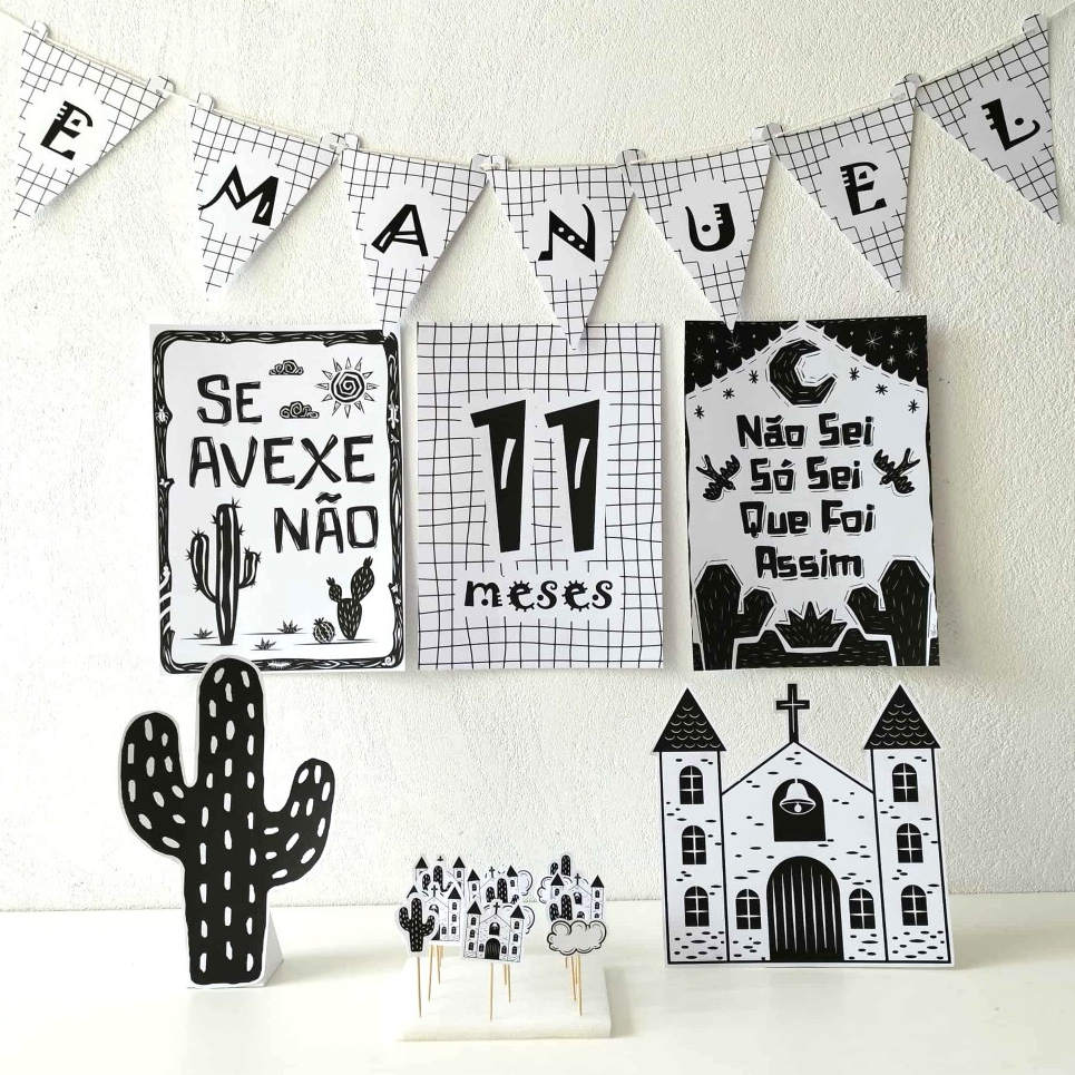 Cordel Encantado kit festa só um bolinho decoração infantil mimo  personalizado  para mesversário e aniversário Nordeste