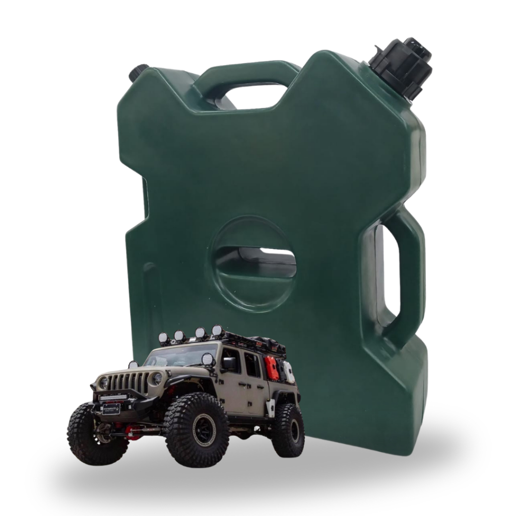 Galão Plástico Combustível e Água 12L Motorhome 4x4 Verde Escuro