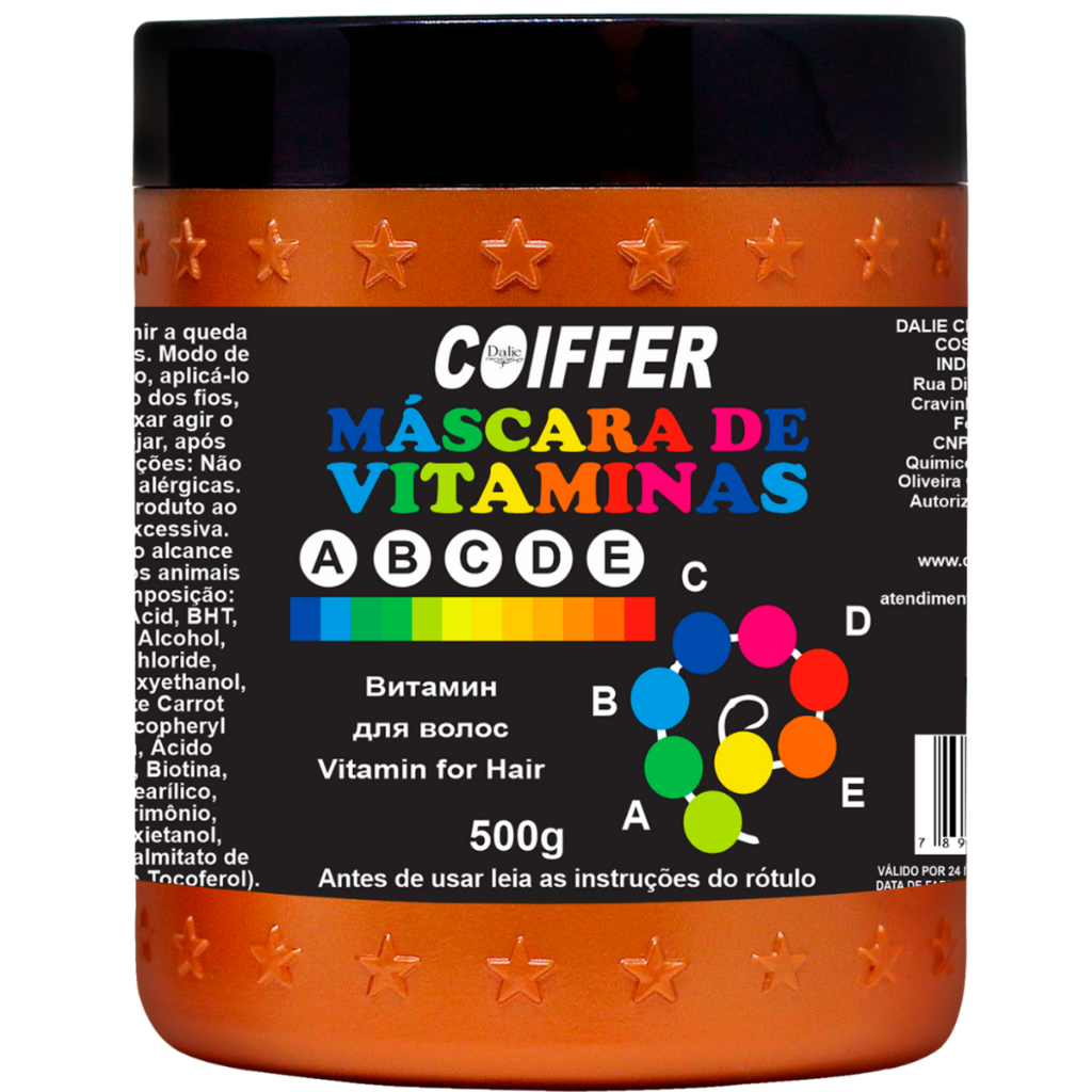 Máscara De Nutrição Vitamina Coiffer 500gr Previne Queda E Quebra em Oferta na Shopee
