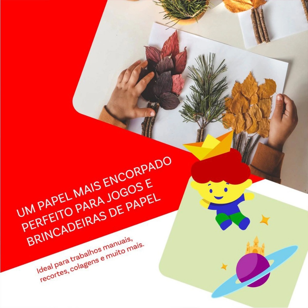 Detalhes do Papel sulfite A4 120g 210x297 com 50 folhas Chamequinho