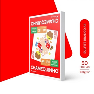 Papel sulfite A4 180g 210x297 com 50 fls Chamequinho