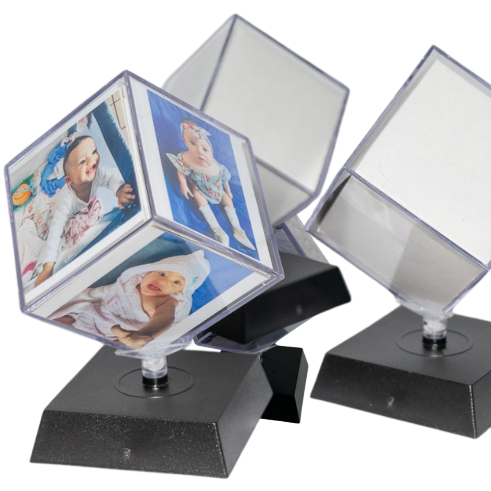 Foto Cubo Giratório 6,2 cm para 6 Fotos Kit com 5