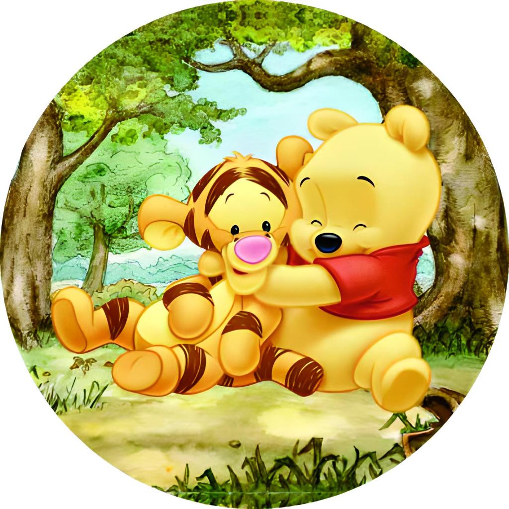 Painel Lona Redondo Festa Tema Ursinho Pooh em Oferta na Shopee