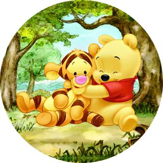 Painel Lona Redondo Festa Tema Ursinho Pooh em Oferta na Shopee
