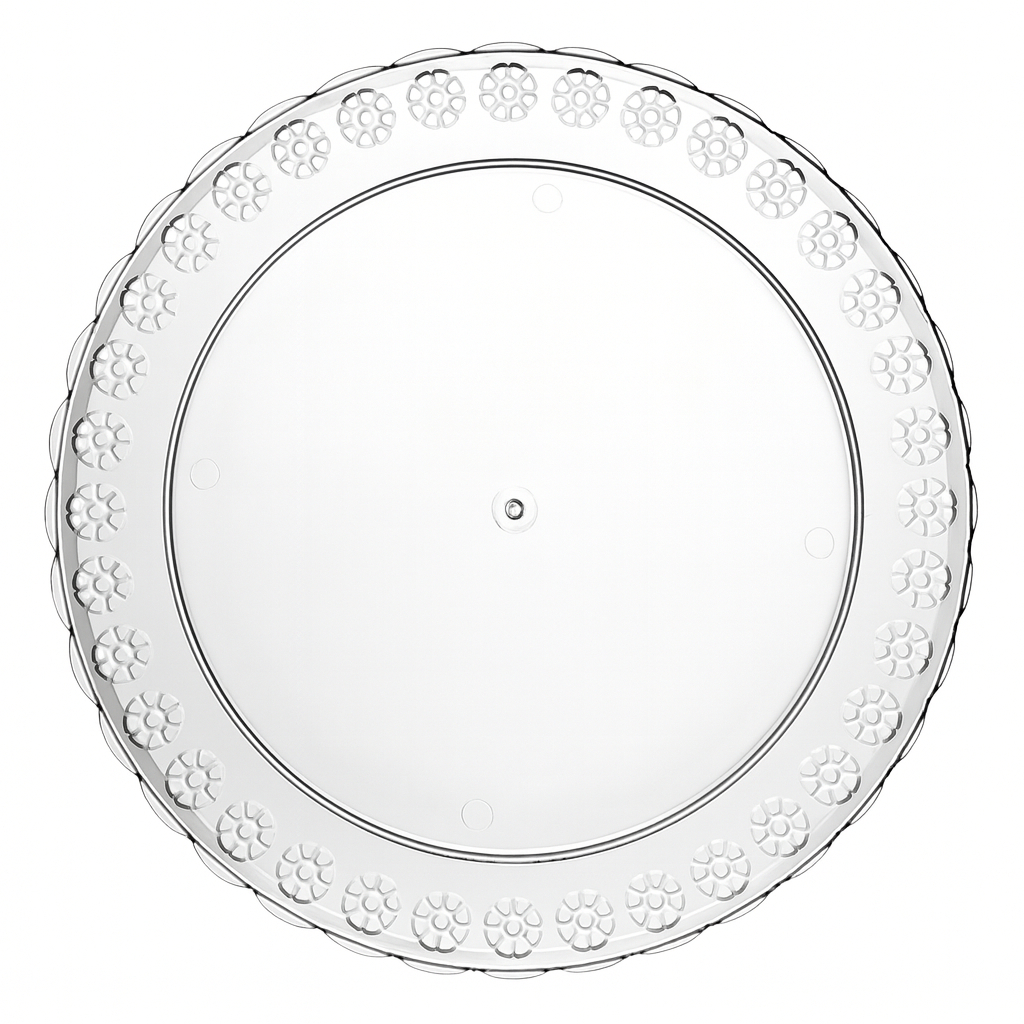 Bandeja Redondo Prato 27CM Cristal - Tres Triangulos