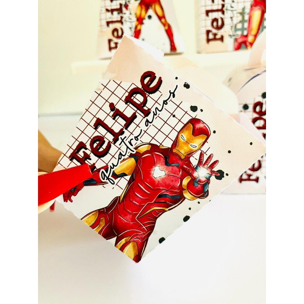 Kit Personalizado Homem de Ferro - Homem de Ferro Aquarela - PEGUE E MONTE