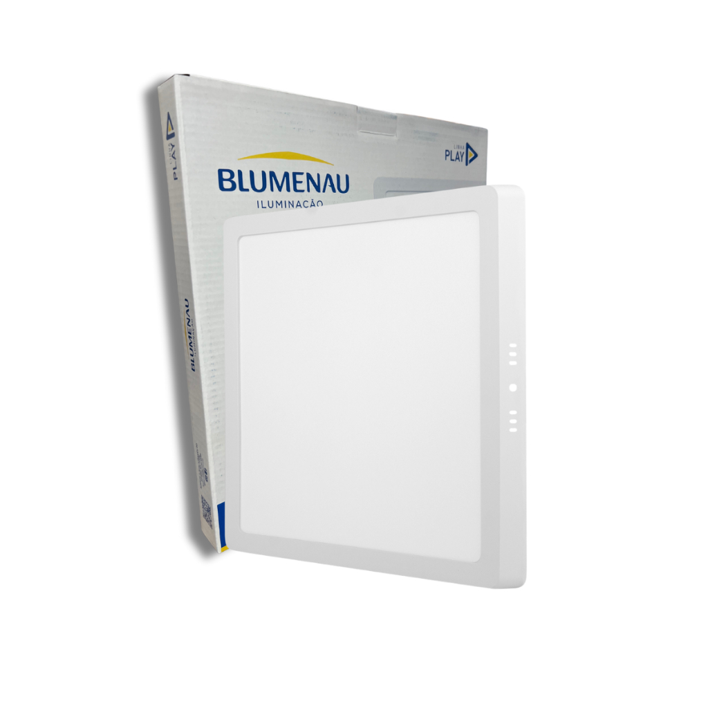 Painel Plafon Quadrado Sobrepor 12w Play Blumenau Iluminação 6500k 4000k 3000k em Oferta na Shopee