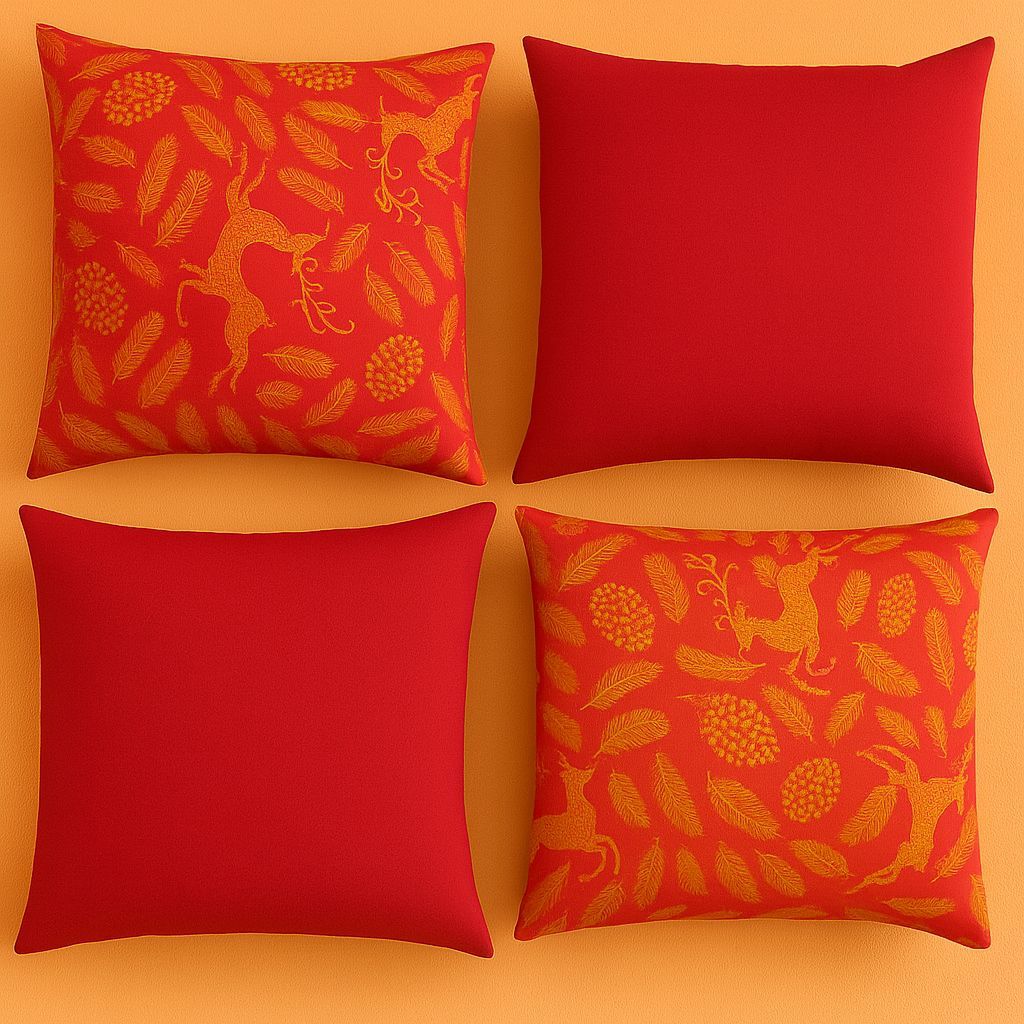 kit 4 Capas Almofadas Decorativas 45x45 Ziper Escondido Almofada Poltrona Sofá Sala Estampas Natalinas