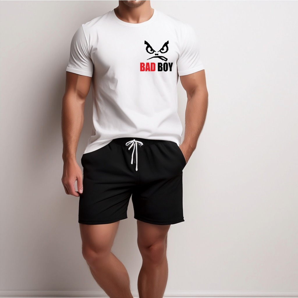 conjunto kit Camiseta camisa e Short Tectel  Lançamento Conjunto Masculino BAD BOY PREMIUM LANÇAMENTO