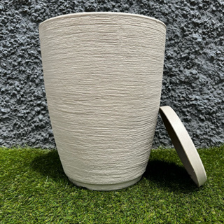 Vaso para Plantas Decorativo em Polietileno Coluna Bojo Escovado C/ Prato Coletor N2 em Oferta na Shopee