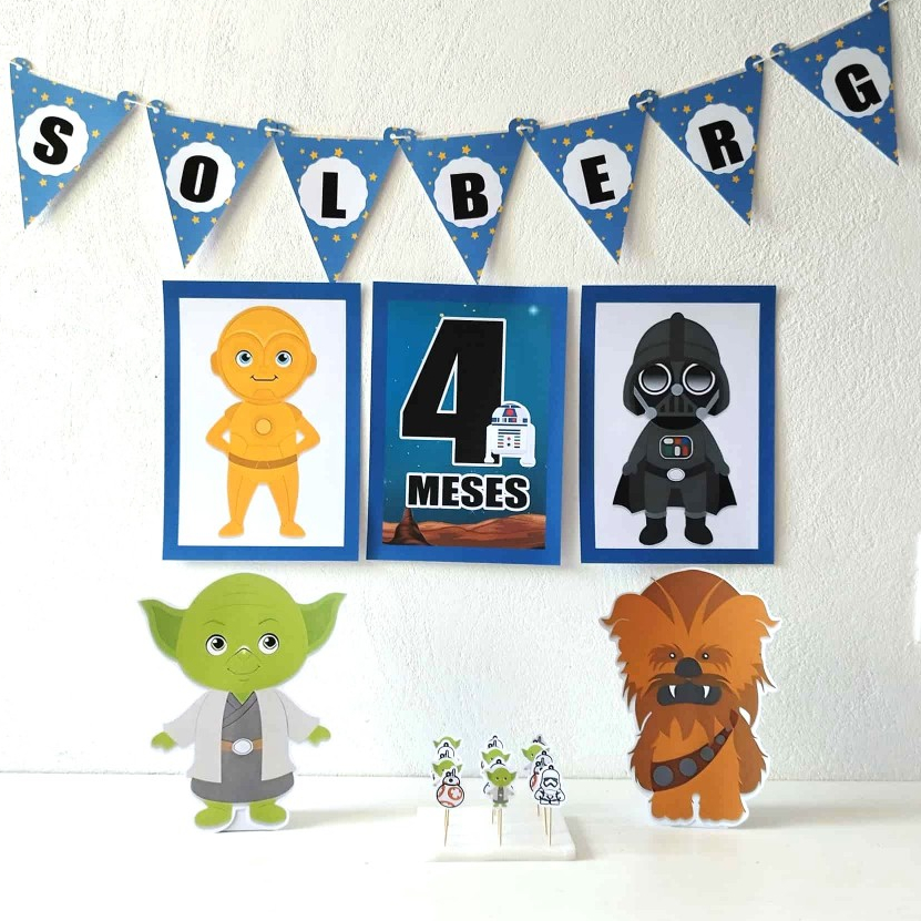 Star Wars baby kit festa só um bolinho decoração infantil lembrancinha mimo personalizado para aniversário e mesversário