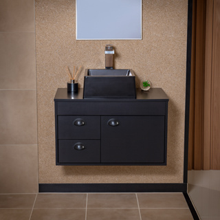 Gabinete para Banheiro 60cm MDF com Cuba em Oferta na Shopee