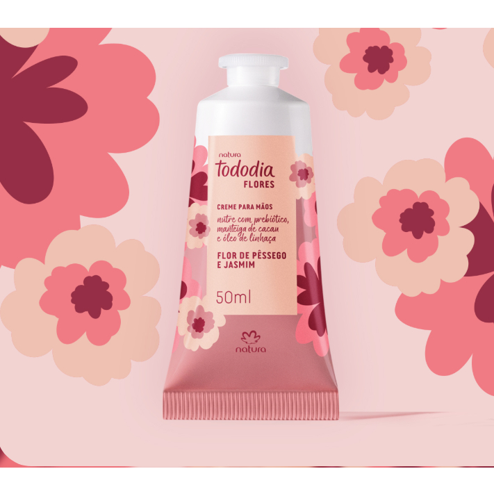 Creme Nutritivo para Mãos Tododia Flor de Pêssego e jasmim
