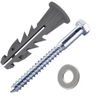 50 Parafuso Sextavado 1/4 X 50 Mm Com Bucha 8mm + Arruela BPA UB 8/50 em Oferta na Shopee