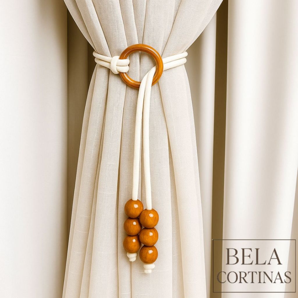 Prendedor de Cortina Rústico |  Abraçadeira Cortina em Oferta na Shopee