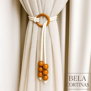 Prendedor de Cortina Rústico |  Abraçadeira Cortina em Oferta na Shopee