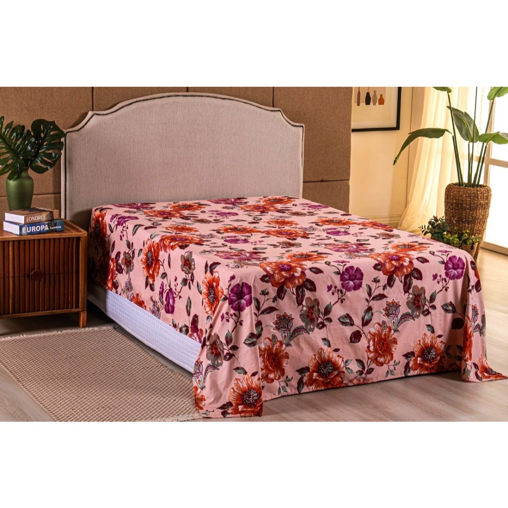 Lençol Superior Queen Hypercal 400 Fios Estampado