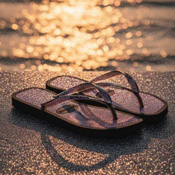 Sandália Feminina com Glitter – Confortável, Versátil e Brilhante para Praia, Festa e Dia a Dia