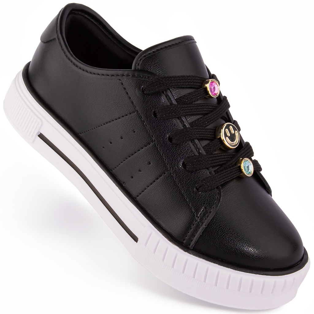 Tênis Molekinha Infantil Menina Feminino Confortável 2565 Preto em Oferta na Shopee