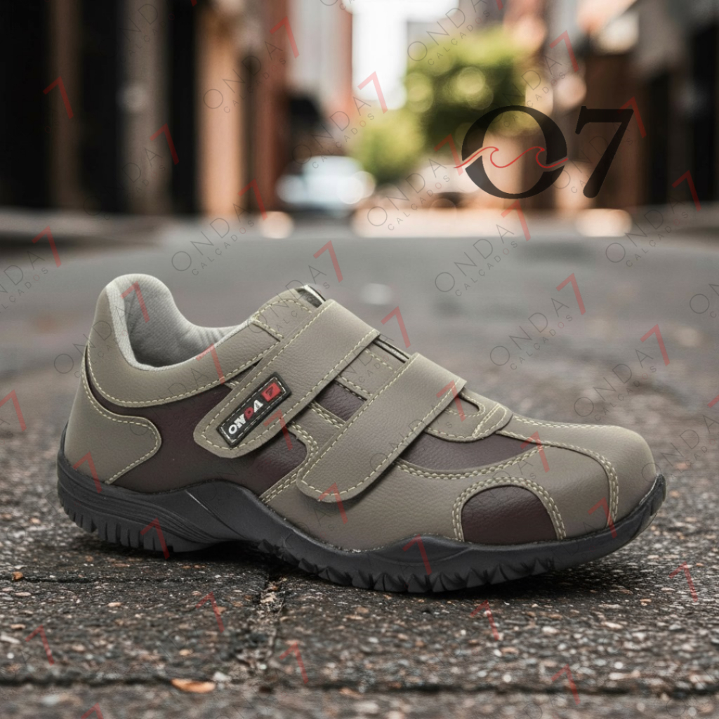 Tênis Casual Sapatênis Para Caminhada Pro dia a dia de Velcro Leve Masculino