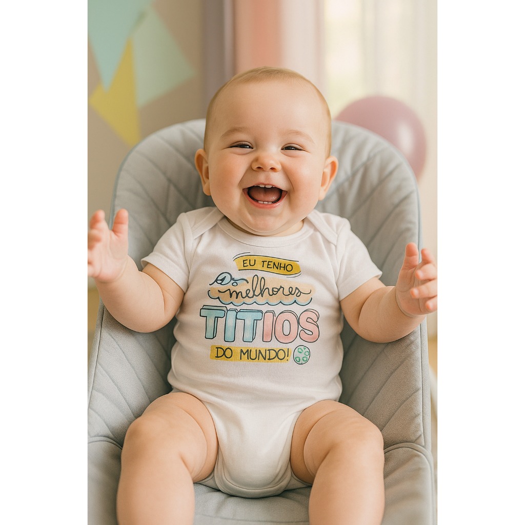 Body Bebê Frase Titio Titia Eu Tenho Os Melhores Titios do Mundo Roupa Bebê — R$ 27,90 em Shopee