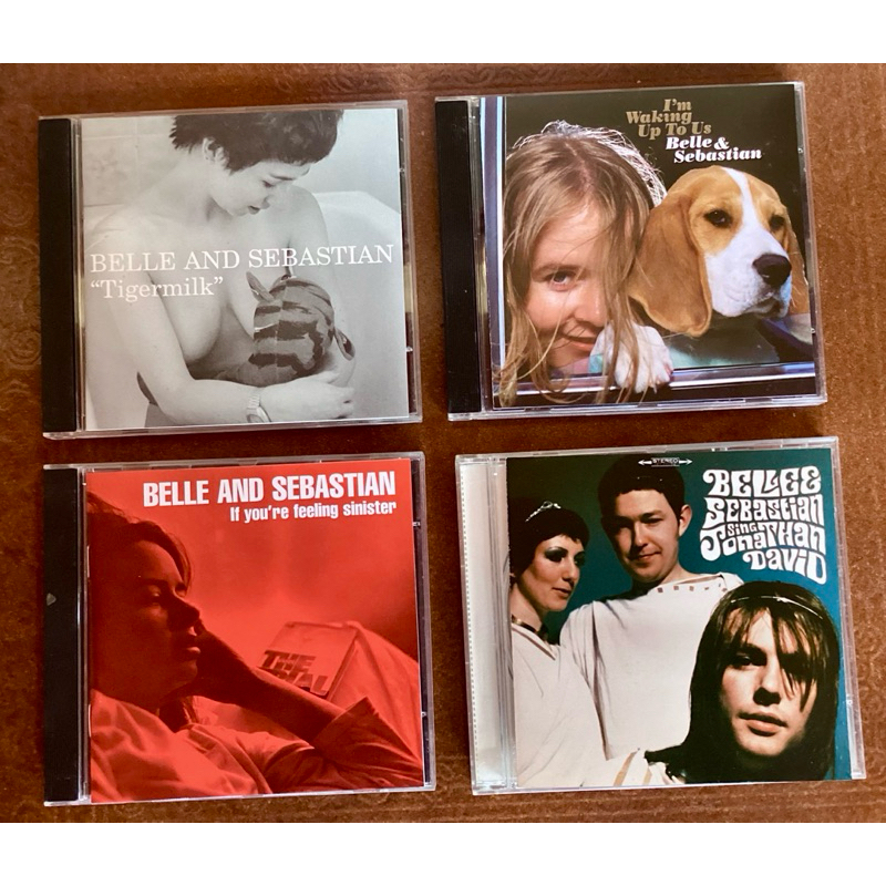 Kit 4 CDs Belle and Sebastian: Tigermilk, If You’re Feeling Sinister, I’m Waking Up To You, Sing Jonathan David