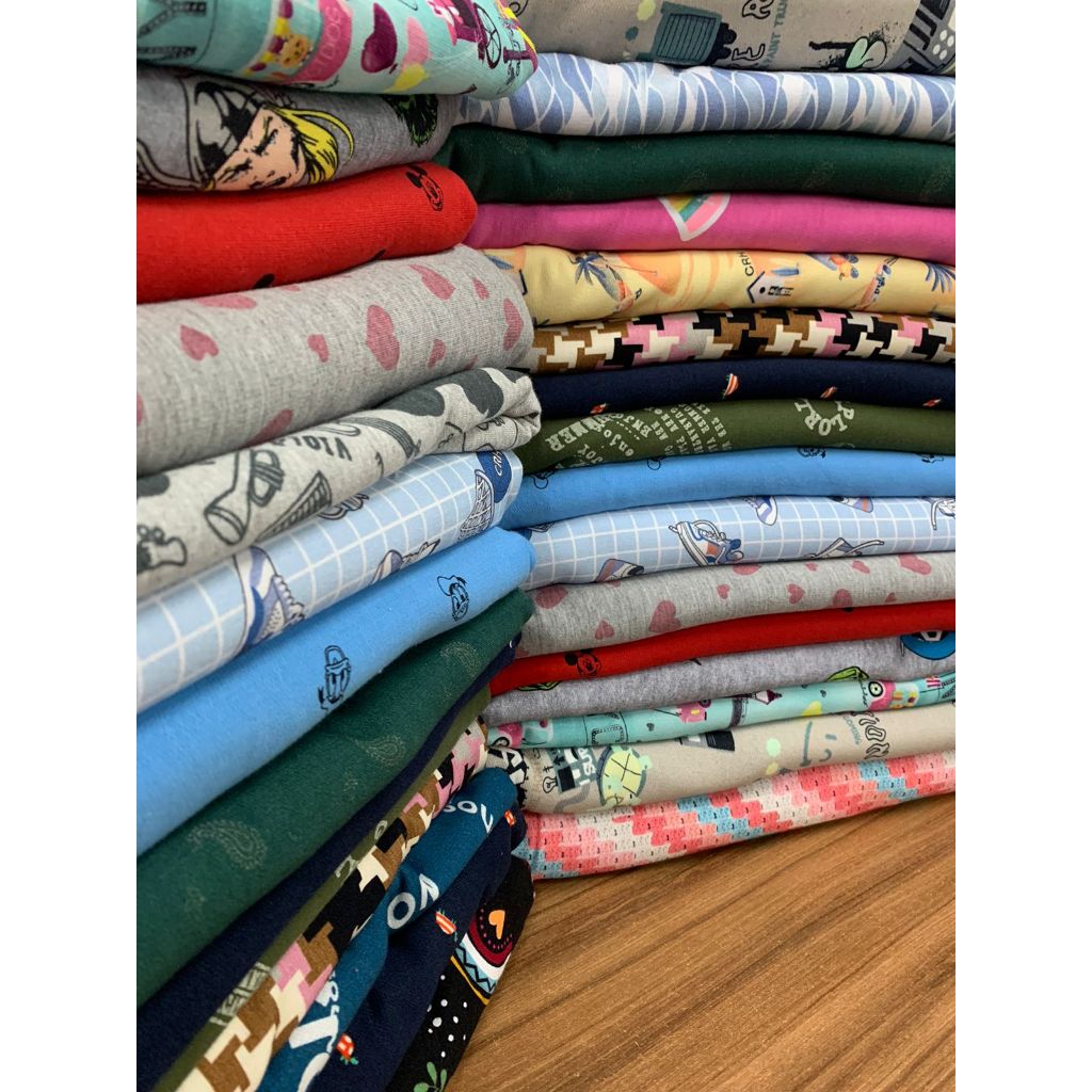 Retalhos de Moletinho Estampado, Moletom Careca 1kg