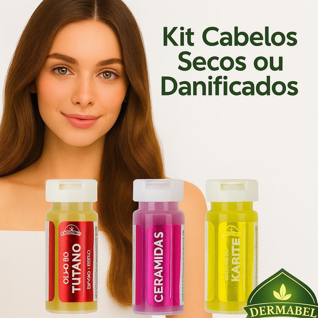 Kit Cabelos Secos e Danificados c/ 12 Ampolas Dose Concentrada em Oferta na Shopee