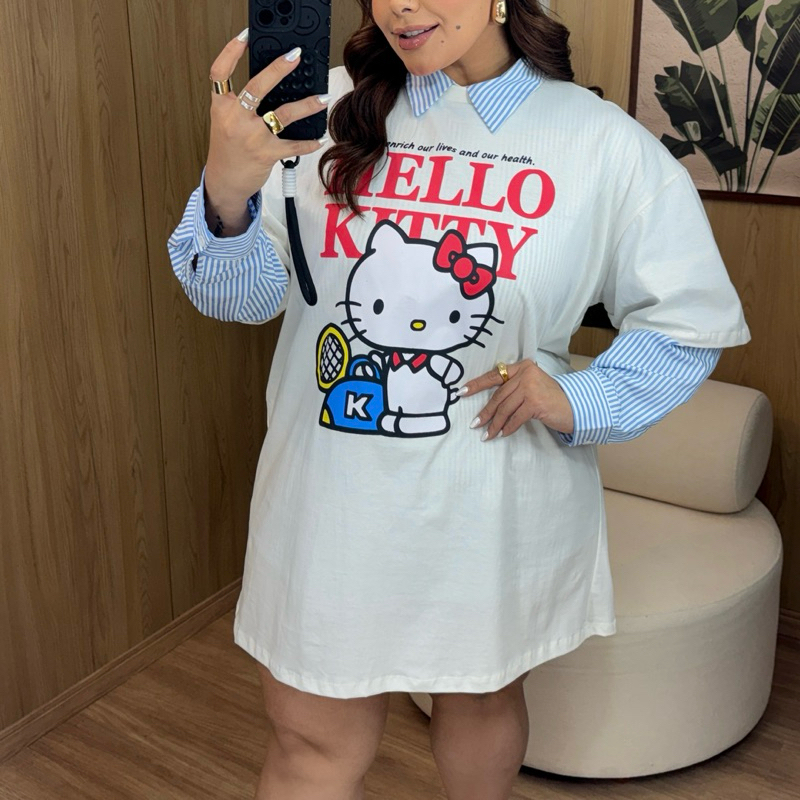 Camisão feminino plus size Max T-shirt 50 a 54 em Oferta na Shopee