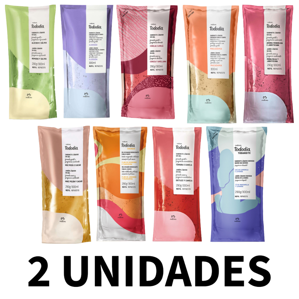 2 Refil Sabonete Liquido Para O Corpo Tododia Natura ORIGINAL E LACRADO