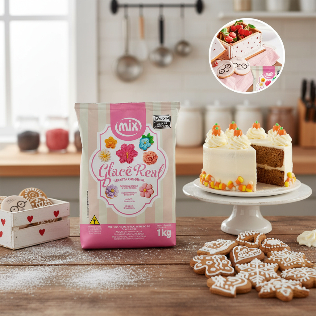 Glacê Real Mix para Decoração de Bolos