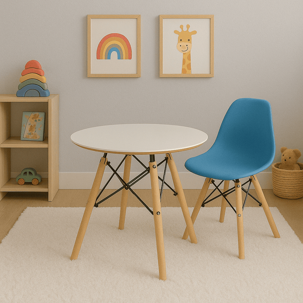 Conjunto Mesa Infantil Eames: Onde Comprar | BuscaProdutos