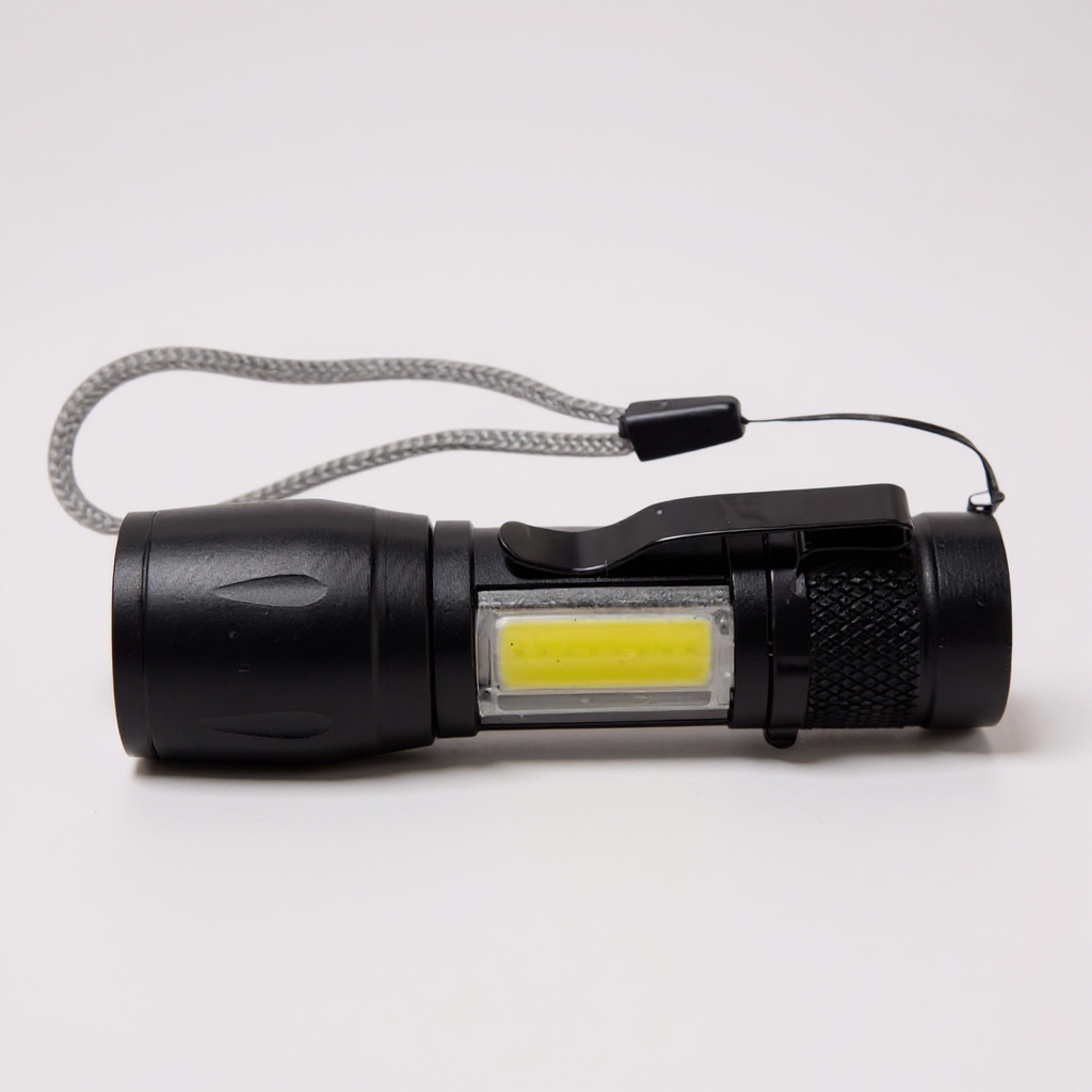 Mini Lanterna Tática Com Led E Zoom Recarregável Usb Lanterna De Mao 535