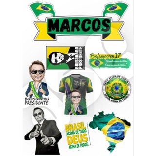 Topper ( Topo de bolo BOLSONARO personalizado para festa) em Oferta na Shopee