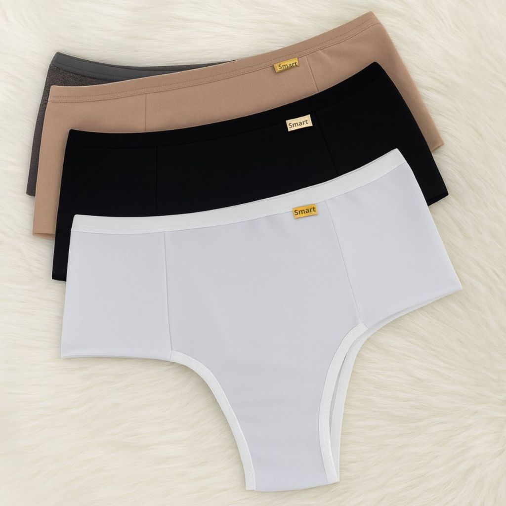 Kit 3 Calcinhas Cintura Alta Pala Dupla Pós Parto Segura Barriga - Helena em Oferta na Shopee