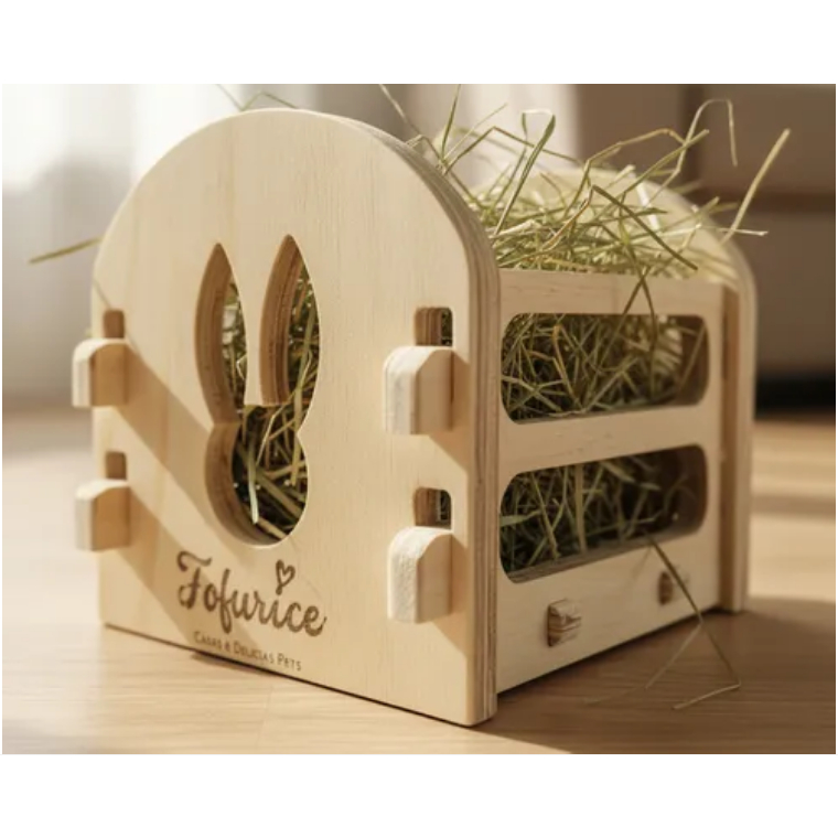 Porta Feno Comedouro de madeira pinus, para coelho e outros roedores Porquinho da ìndia Chinchila