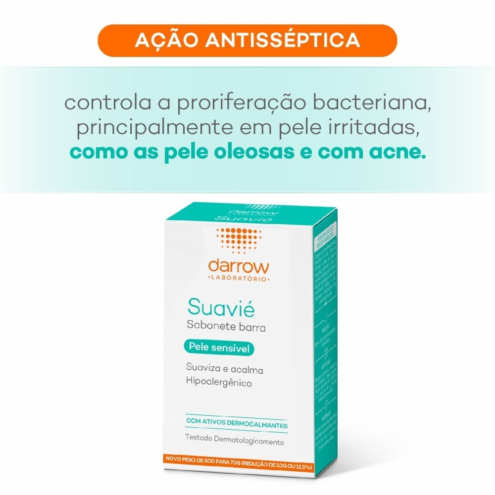 Detalhes do Sabonete Em Barra Suavié Pele Sensível Com 70g