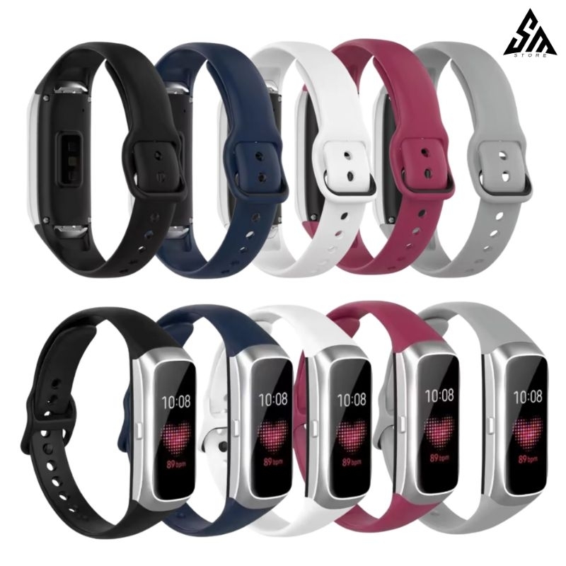 Pulseira Silicone Para Galaxy Fit R370 Ajustável Confortável Preta Azul Cinza Br