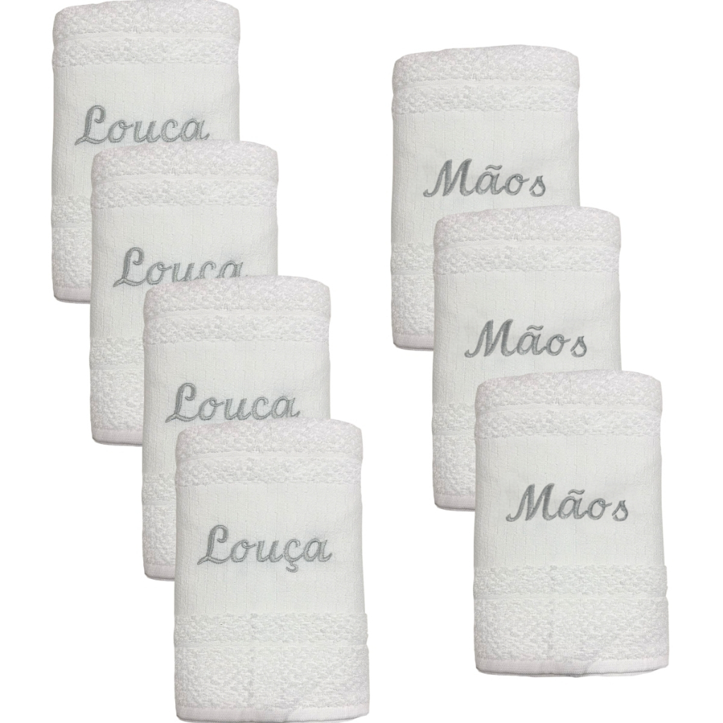 Kit 7 Panos Copa Dohler Atoalhado Louça E Mãos Branco