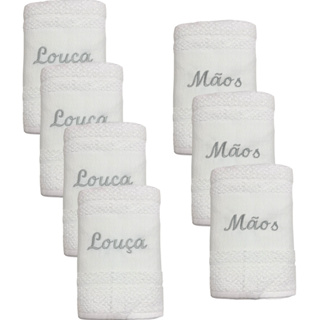 Kit 7 Panos Copa Dohler Atoalhado Louça E Mãos Branco em Oferta na Shopee