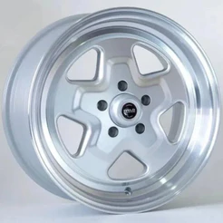 Kit 2 Rodas Weld Modelo Pro Star Aro 15 5x114 Tala 7 Prata Borda Diamantada Offset 25mm Bicos Brinde