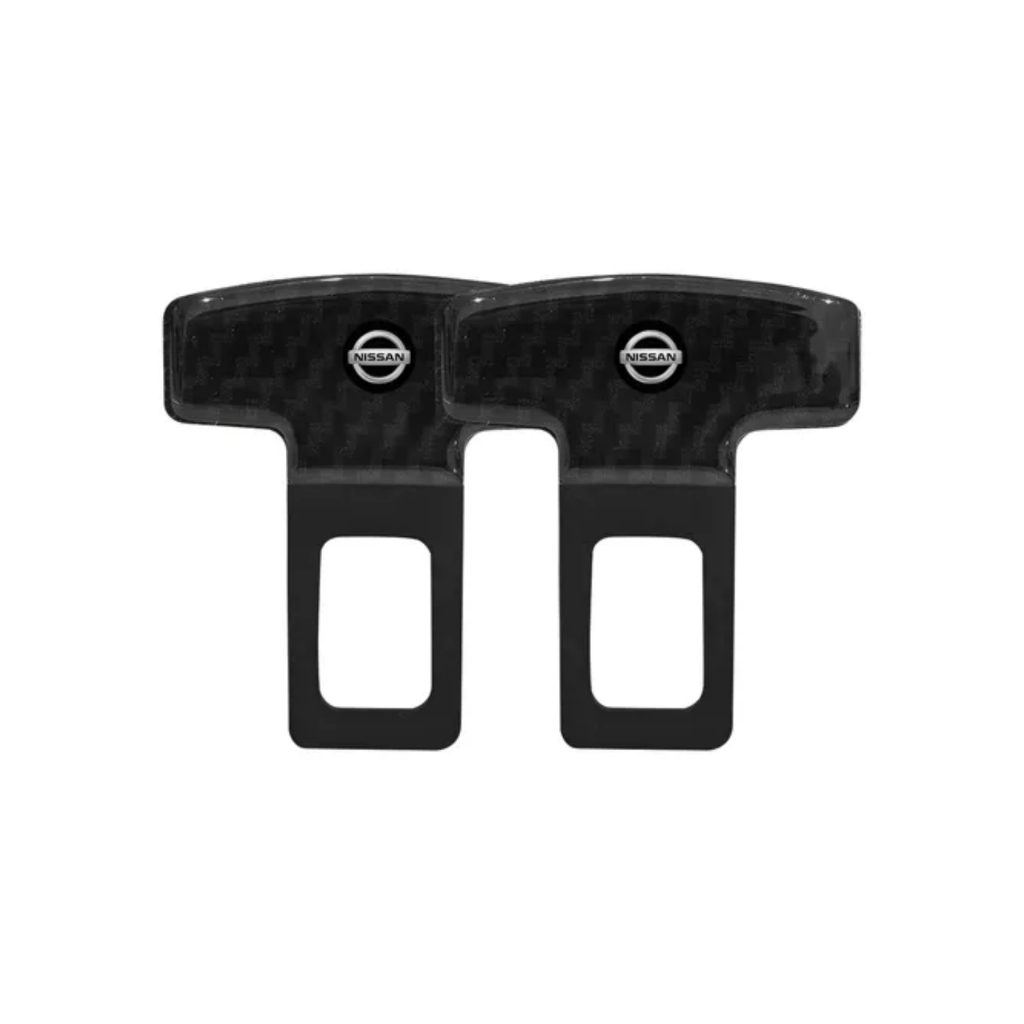 Par Fivela Fecho Anti Beep Sonoro Cinto Segurança Carbono Nissan